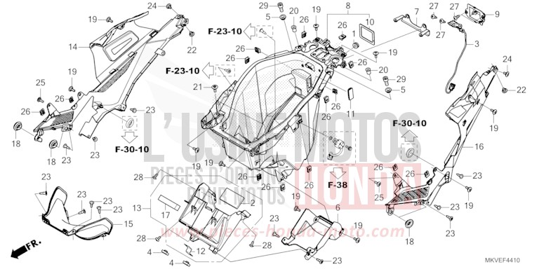LUGGAGE BOX for Forza 750 MAT WARM ASH METALLIC (YR386) from 2025